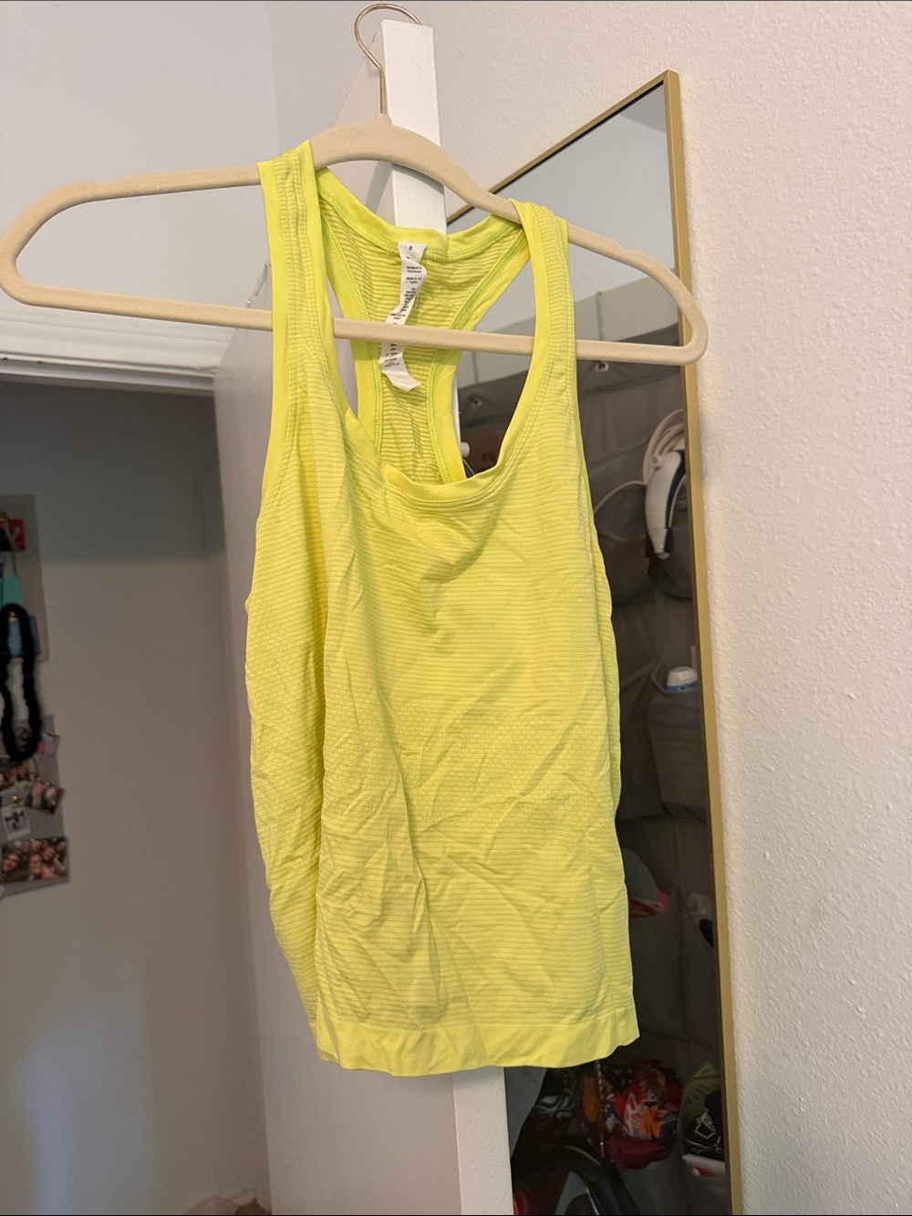 lululemon athletica Neon Yellow Racerback Tank Race Length